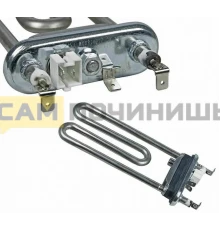 0024000279 ТЭН для стиральных машин HAIER, CANDY 1800Вт, прямой L=160, с датчиком, зам. 49046292, 49045774, 0024000279C